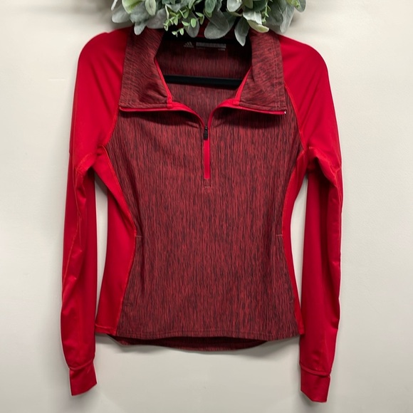 Adidas Climalite Performer Baseline Quarter Zip Performance Pullover Top S - Picture 1 of 16